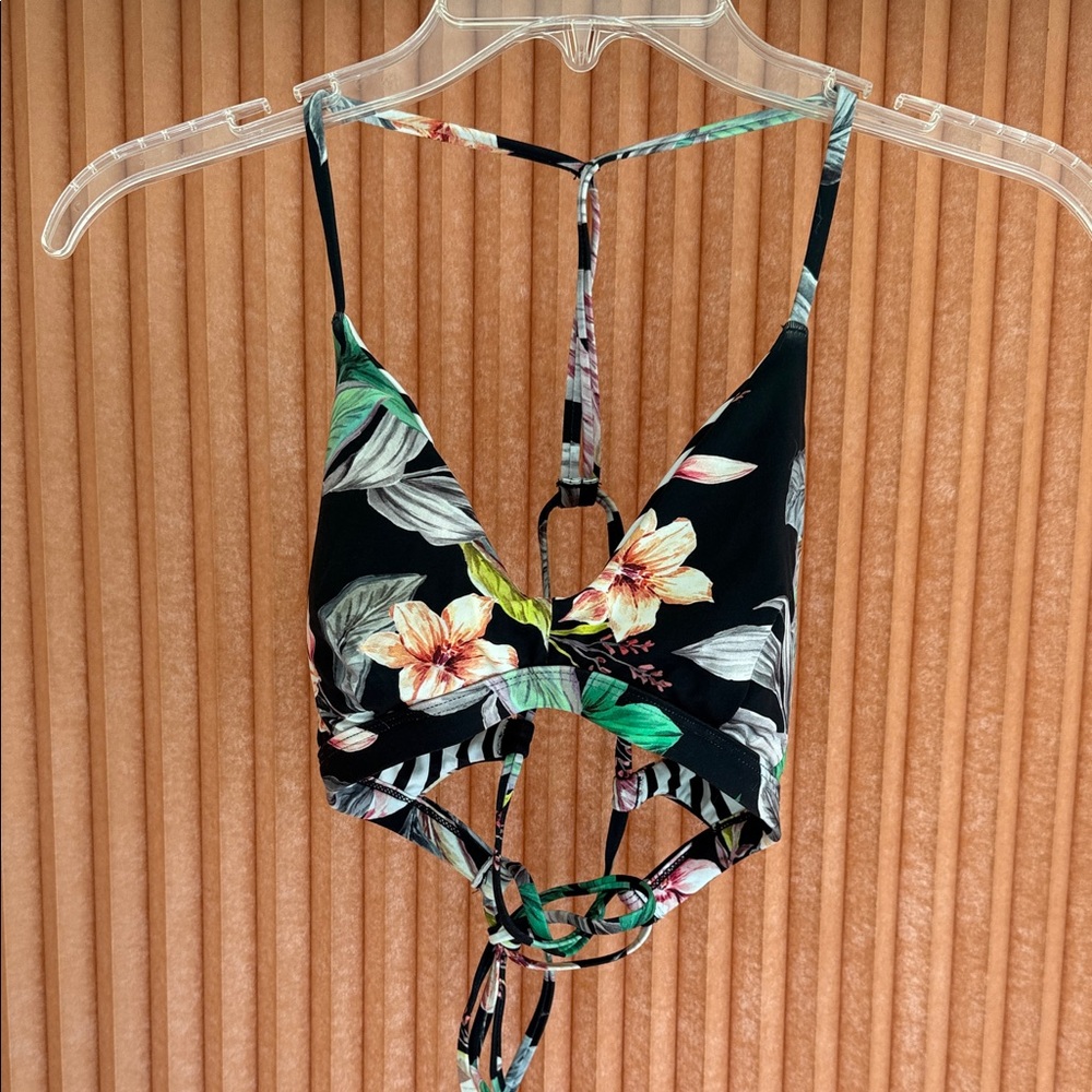 Hurley Floral Strappy Bikini Top